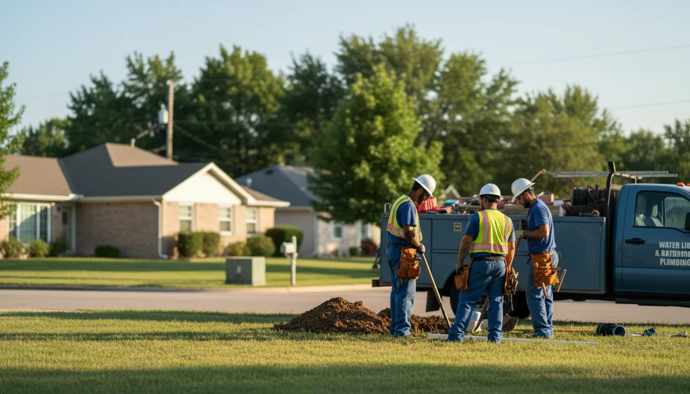 Residential water line and bathroom plumbing service in Beaver, IA